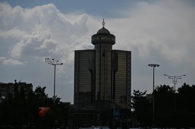 Modern glass skyscraper in Tashkent