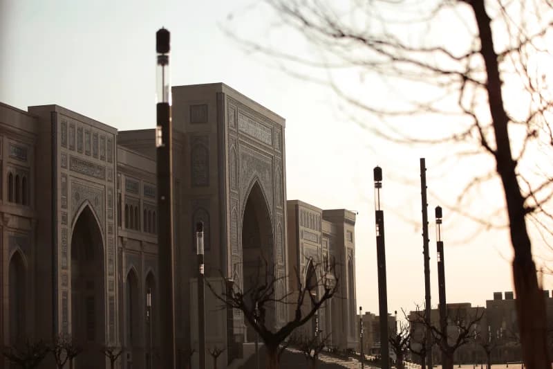 Modern building with traditional Islamic architecture