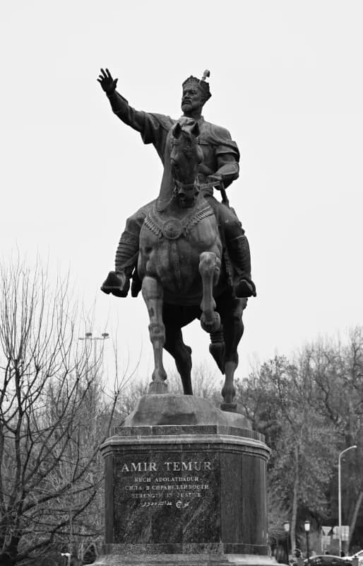 Amir Temur equestrian statue in Tashkent