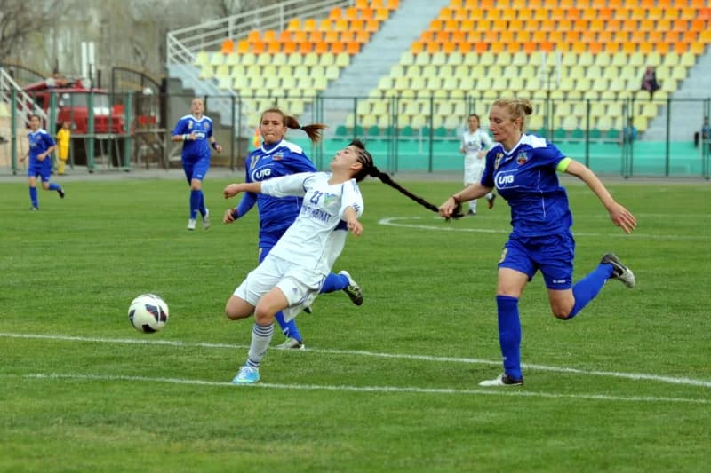 Women's Football Match in Progress