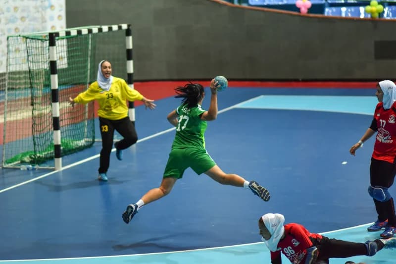 Women's Handball Match in Progress