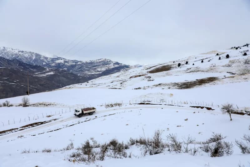 Olis tog‘li hududlarga suyultirilgan gaz ballonlari yetkazilmoqda - fotosurat 12
