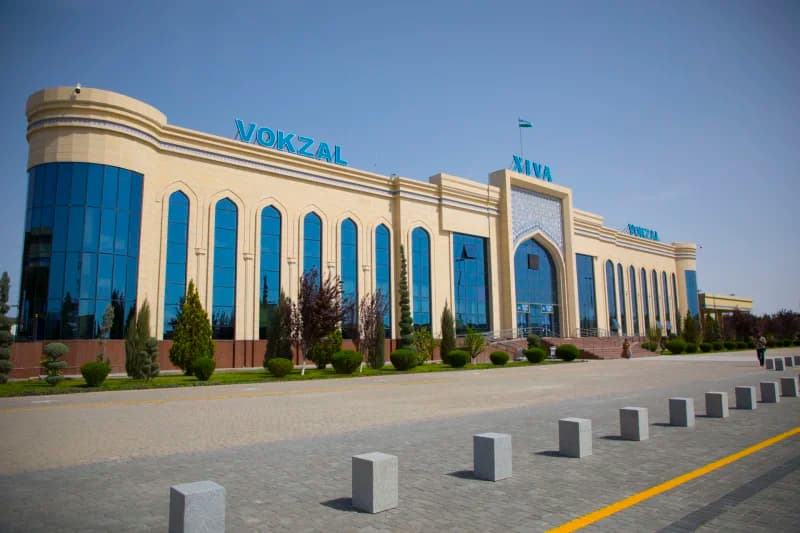 Modern train station in Khiva