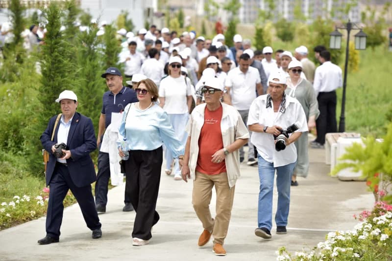 Group of people walking outdoors