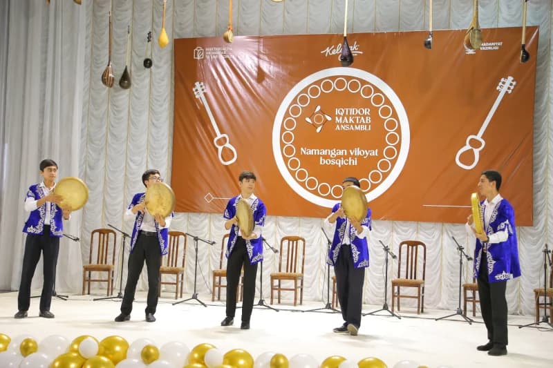 Students perform traditional music ensemble