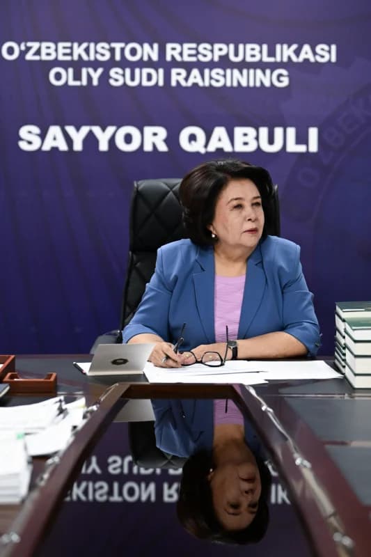 Oliy sud rahbariyati tomonidan o'tkazilayotgan  sayyor qabul - фото 23