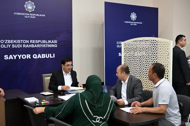 Oliy sud rahbariyati tomonidan o'tkazilayotgan  sayyor qabul - фото 12