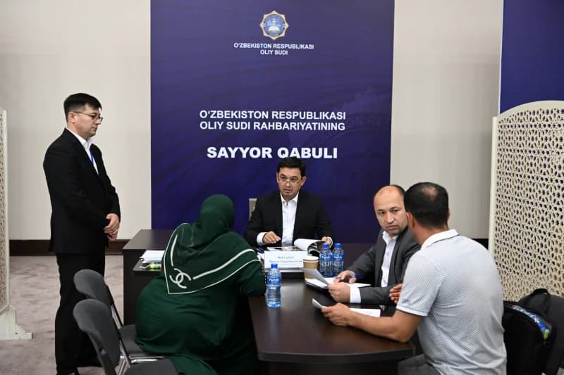Oliy sud rahbariyati tomonidan o'tkazilayotgan  sayyor qabul - фото 13