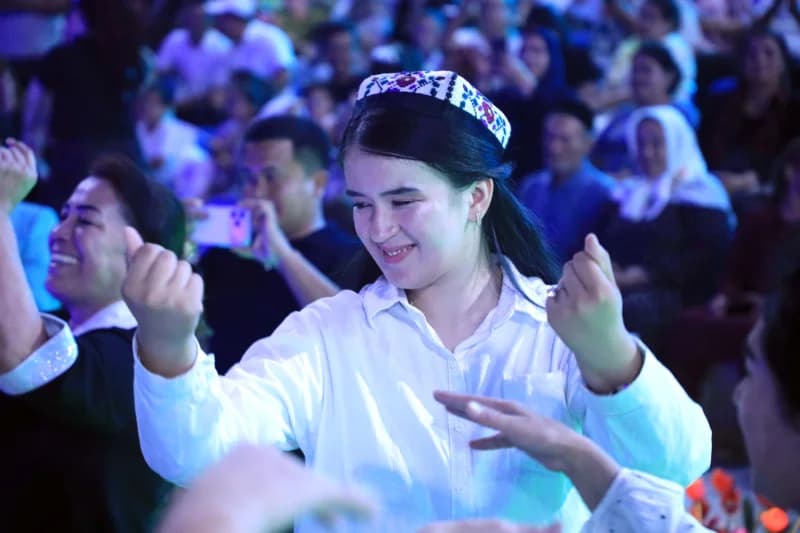 People participating in a cultural event