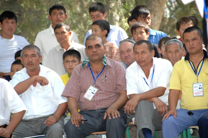 Group of people gathered together outdoors