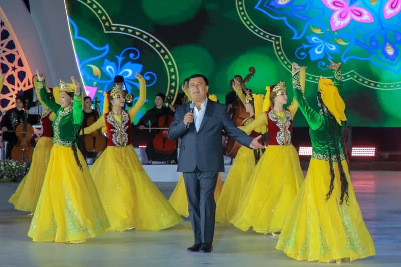 Performers on stage during a cultural event