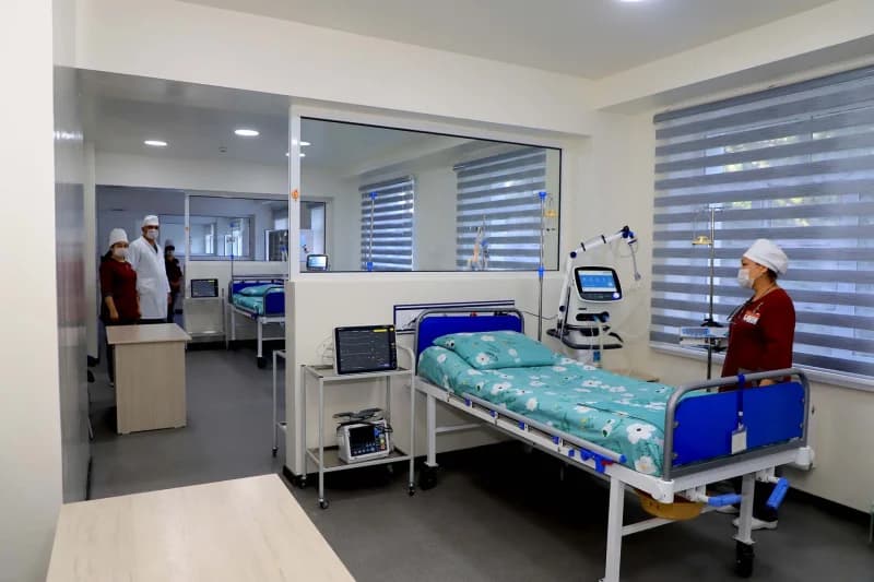 Medical staff inside a hospital ward
