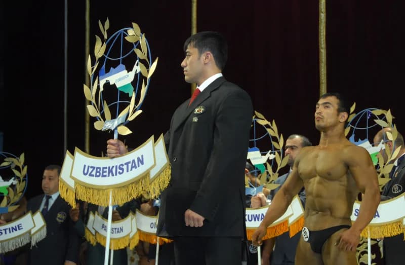 Athletes standing at a sports competition