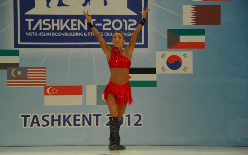 Athlete performing on stage