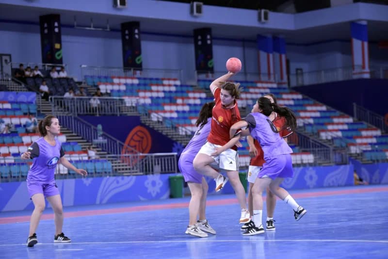 Athletes competing in a sport match