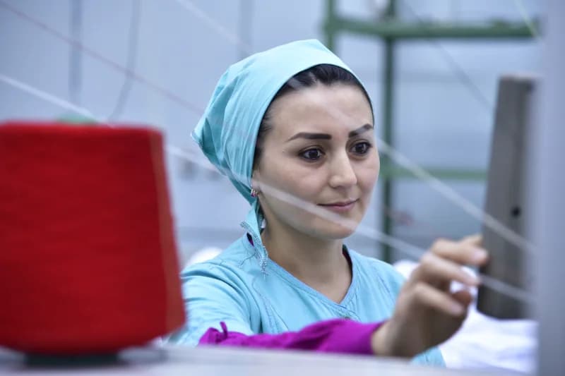 Woman working in industry