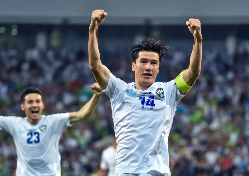 Athlete celebrating on field