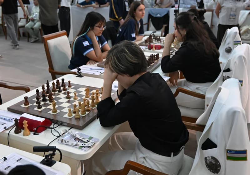 People playing chess at a competition