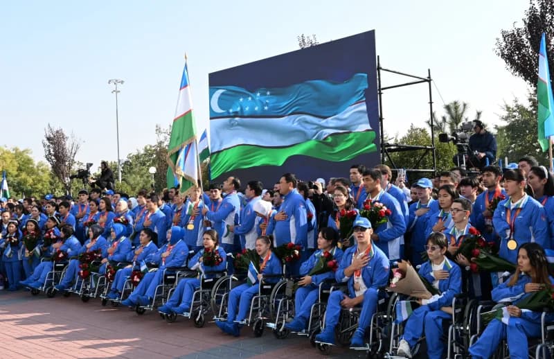 People gathered outdoors during an athletic gathering