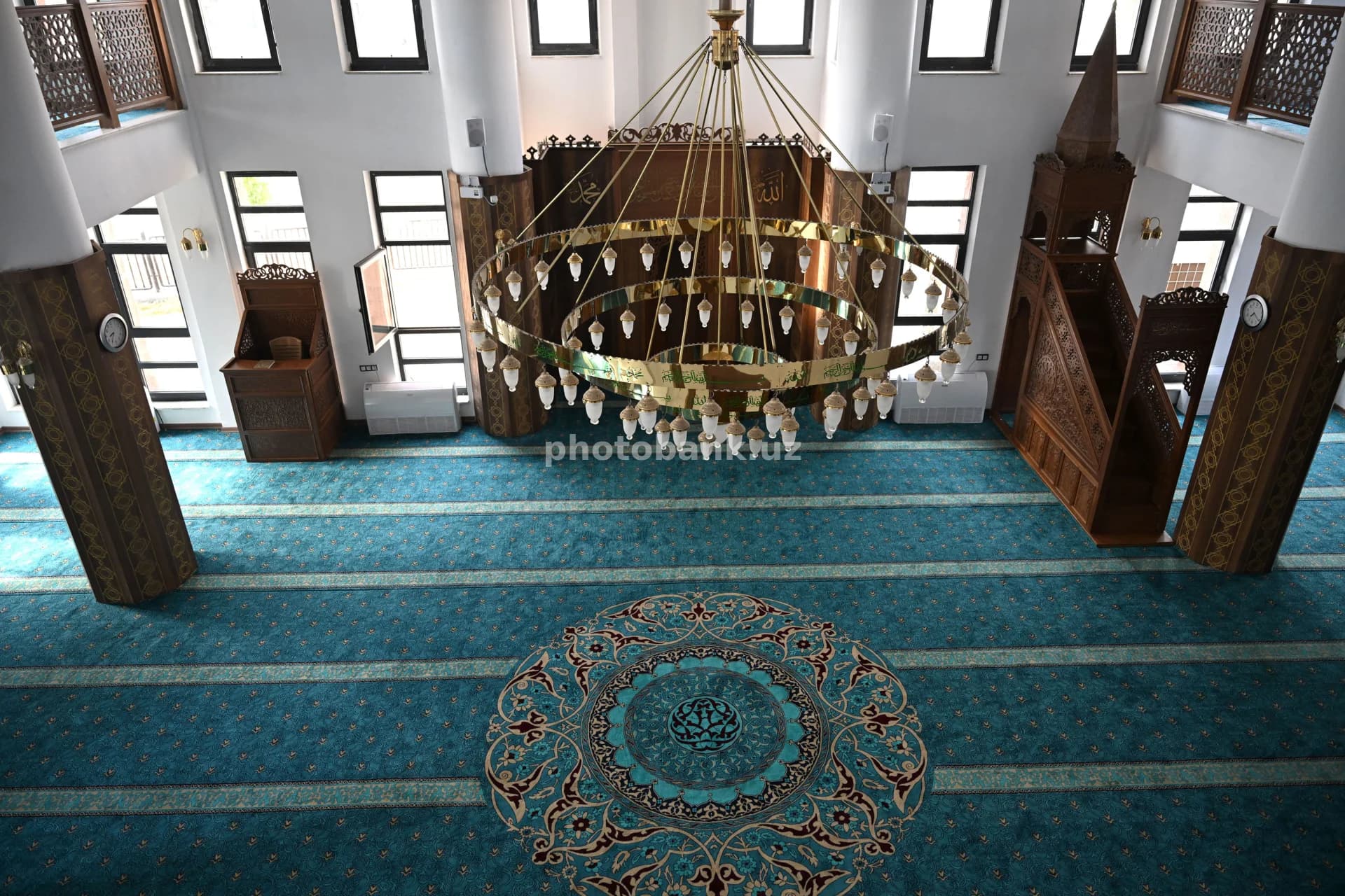 Interior view of a modern mosque