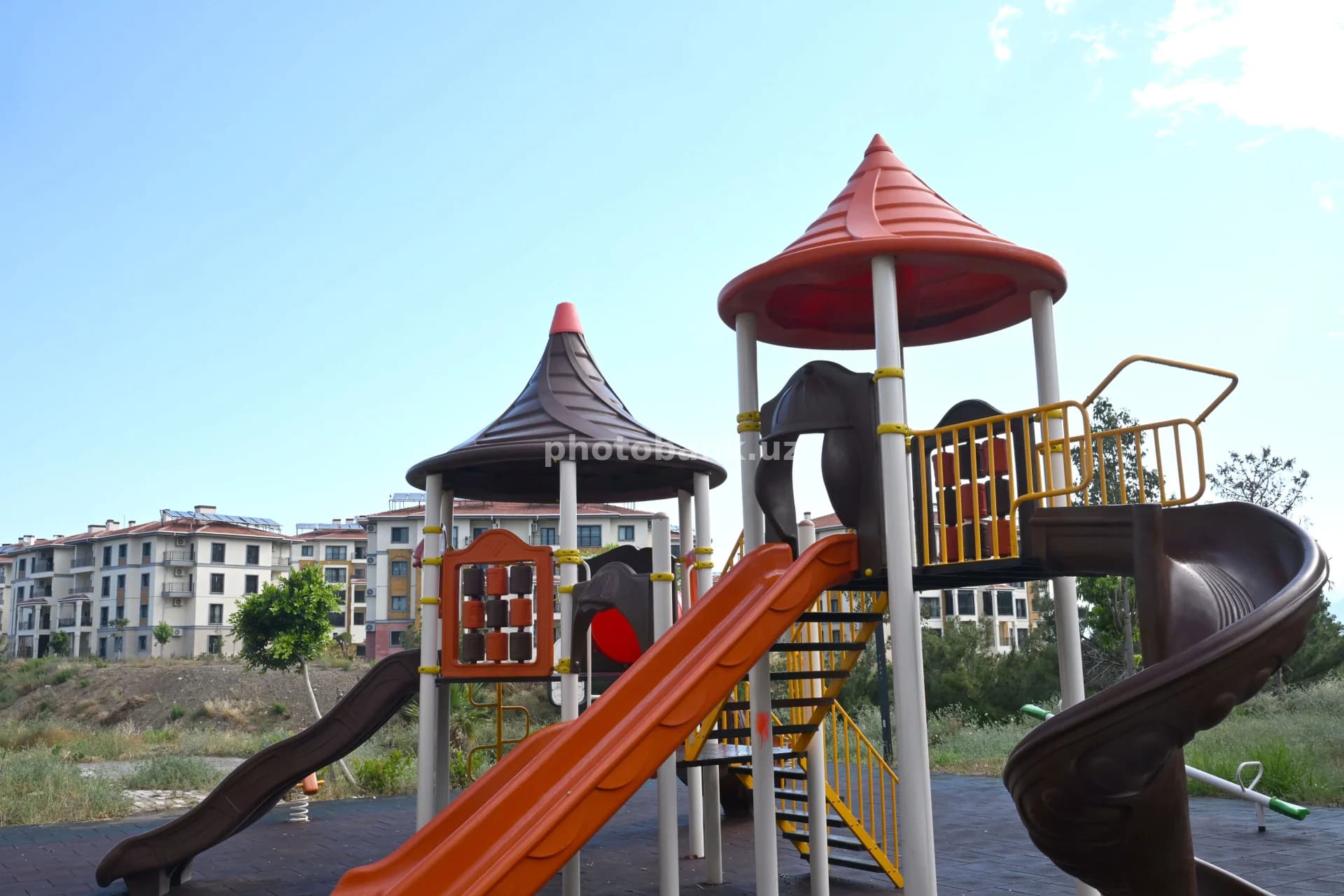 Modern Playground in Residential Area