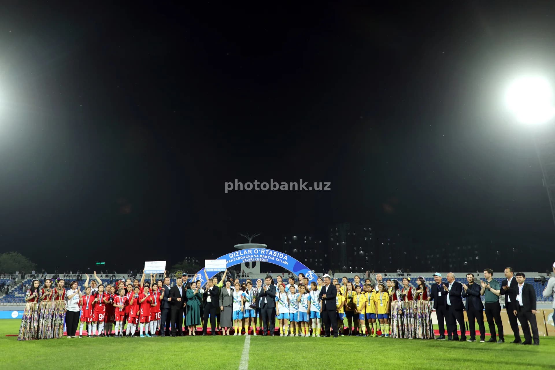 female athletes celebrate tournament victory