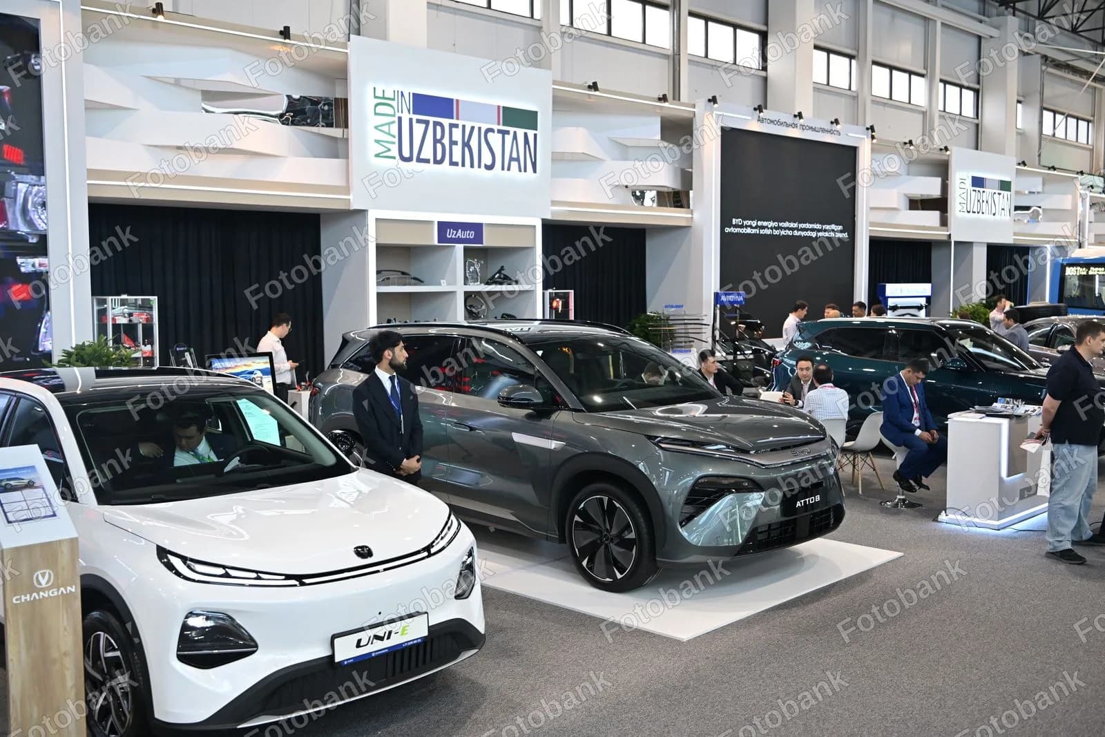 Visitors explore new electric vehicles