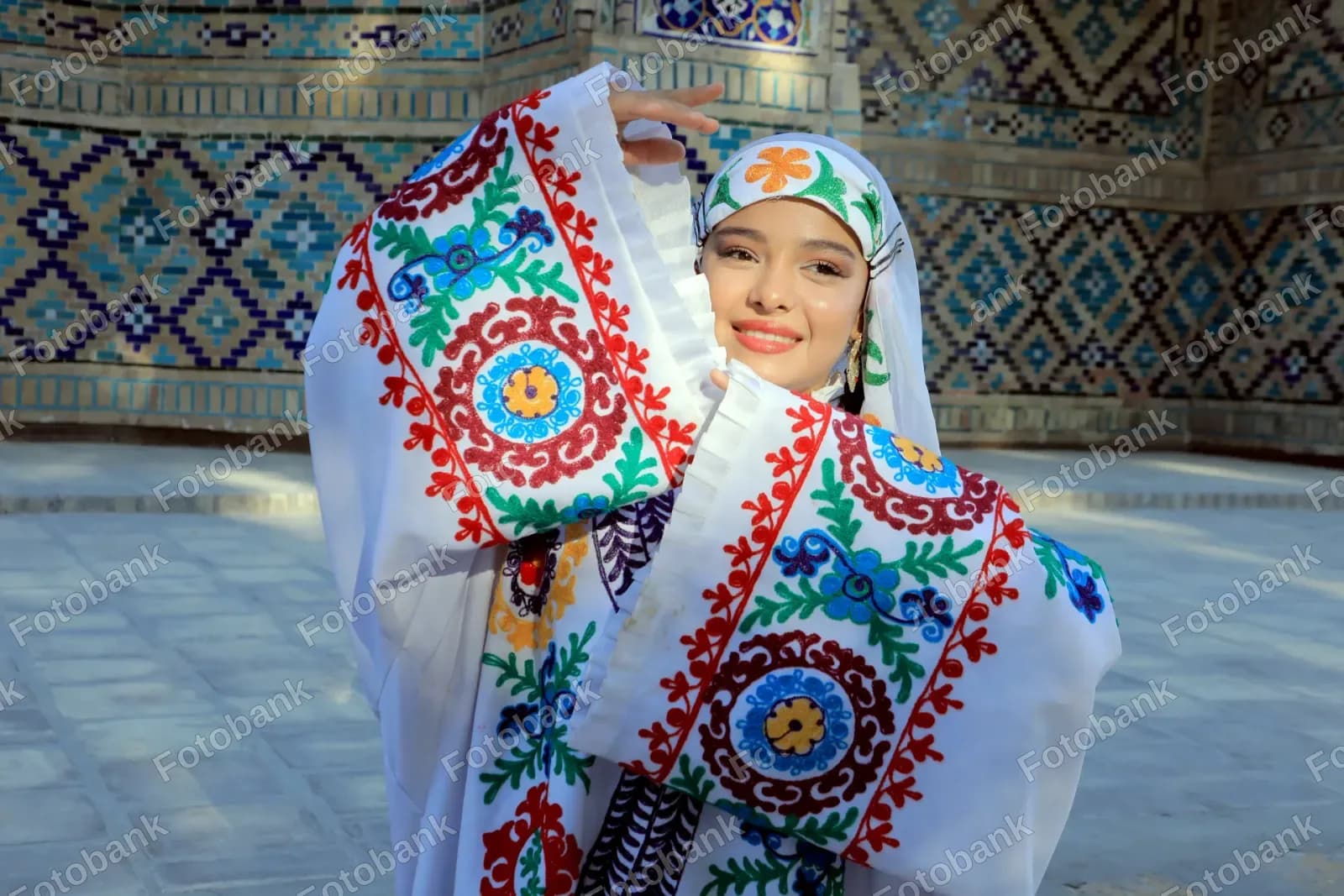 Young woman performing traditional dance