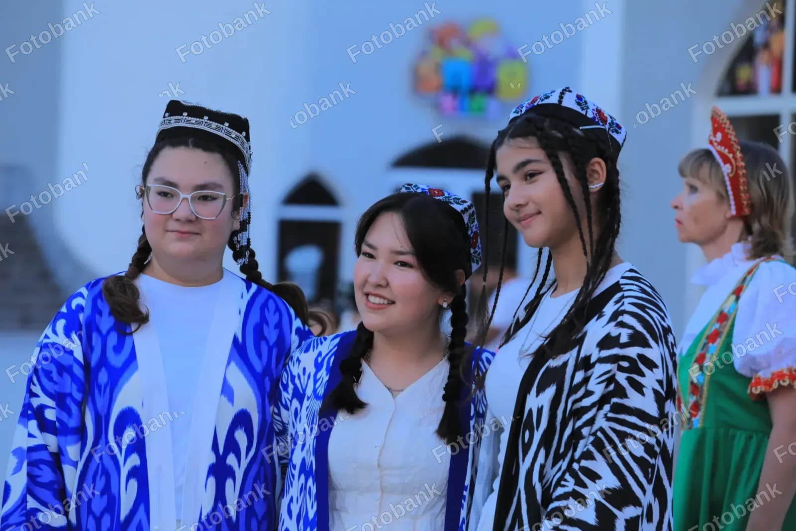 Young women wearing traditional clothing