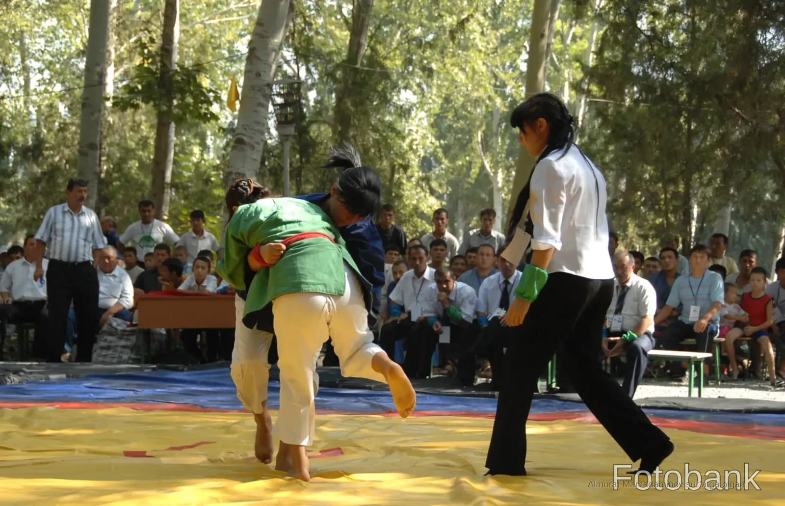 People competing in a sports match
