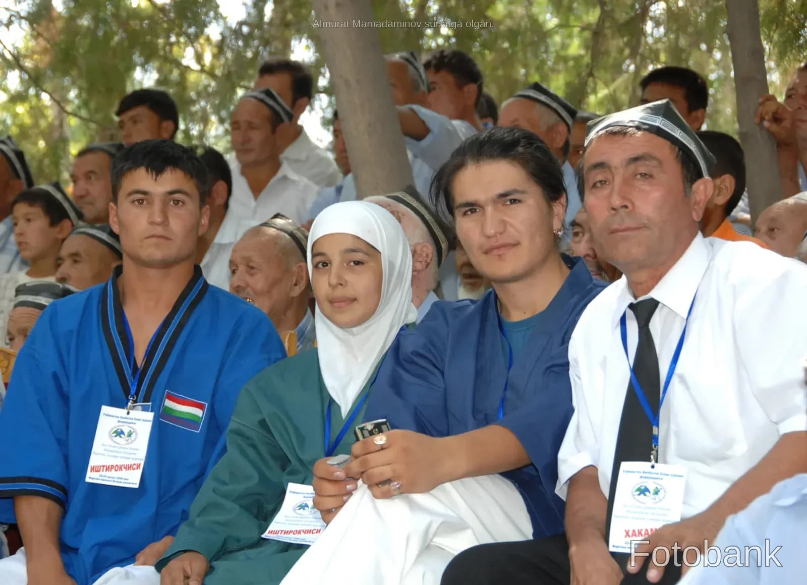 People gathered outdoors during a public event