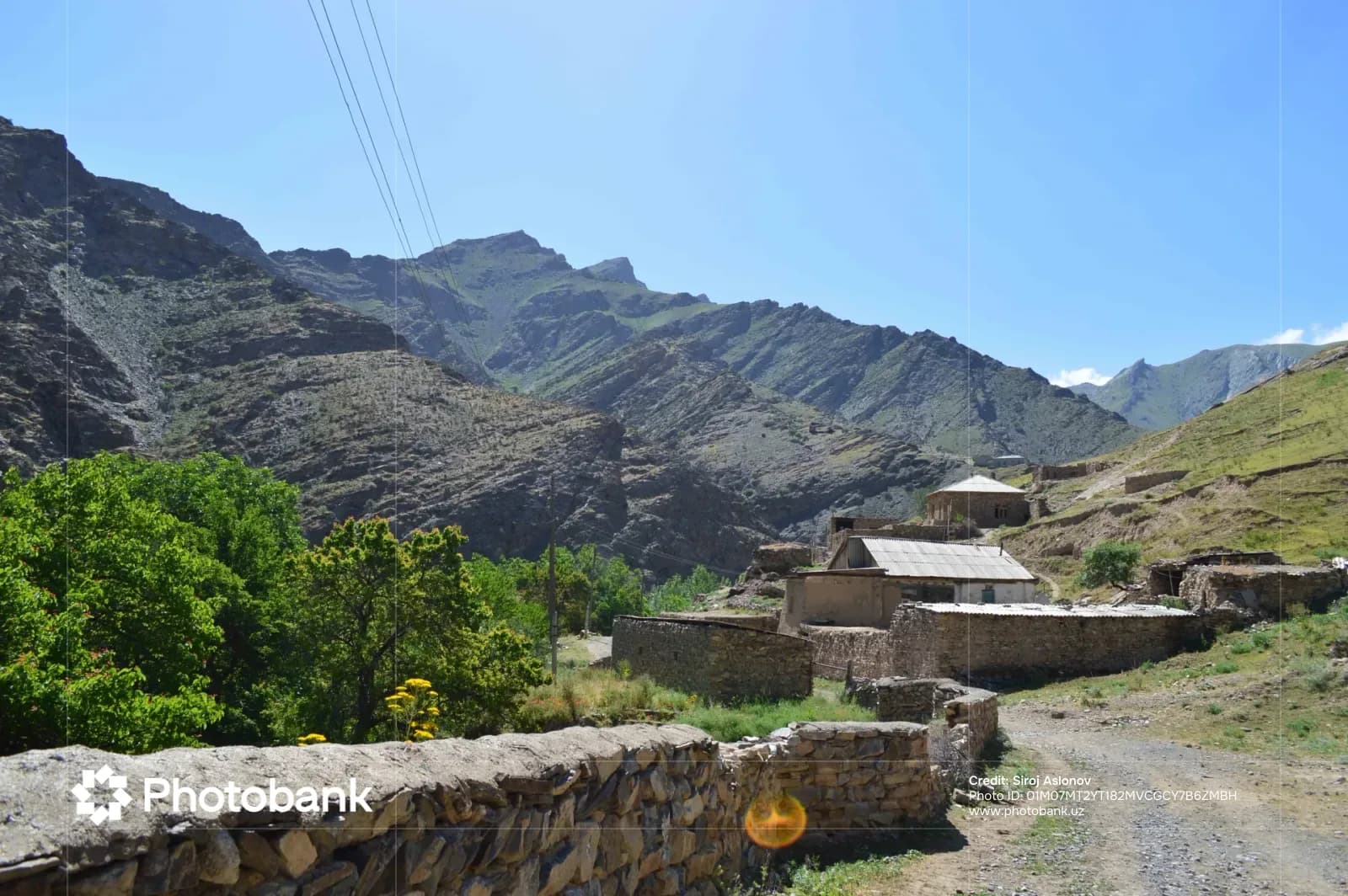 Mountain landscape with a rural settlement