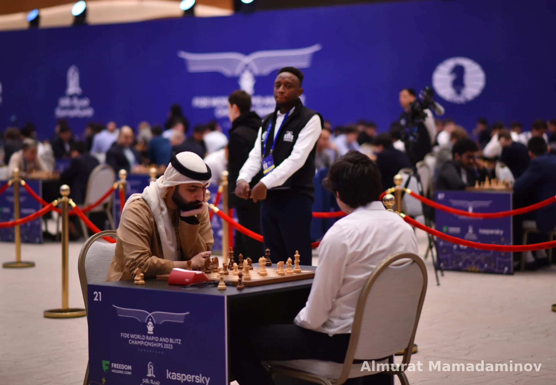 People playing chess at a competition