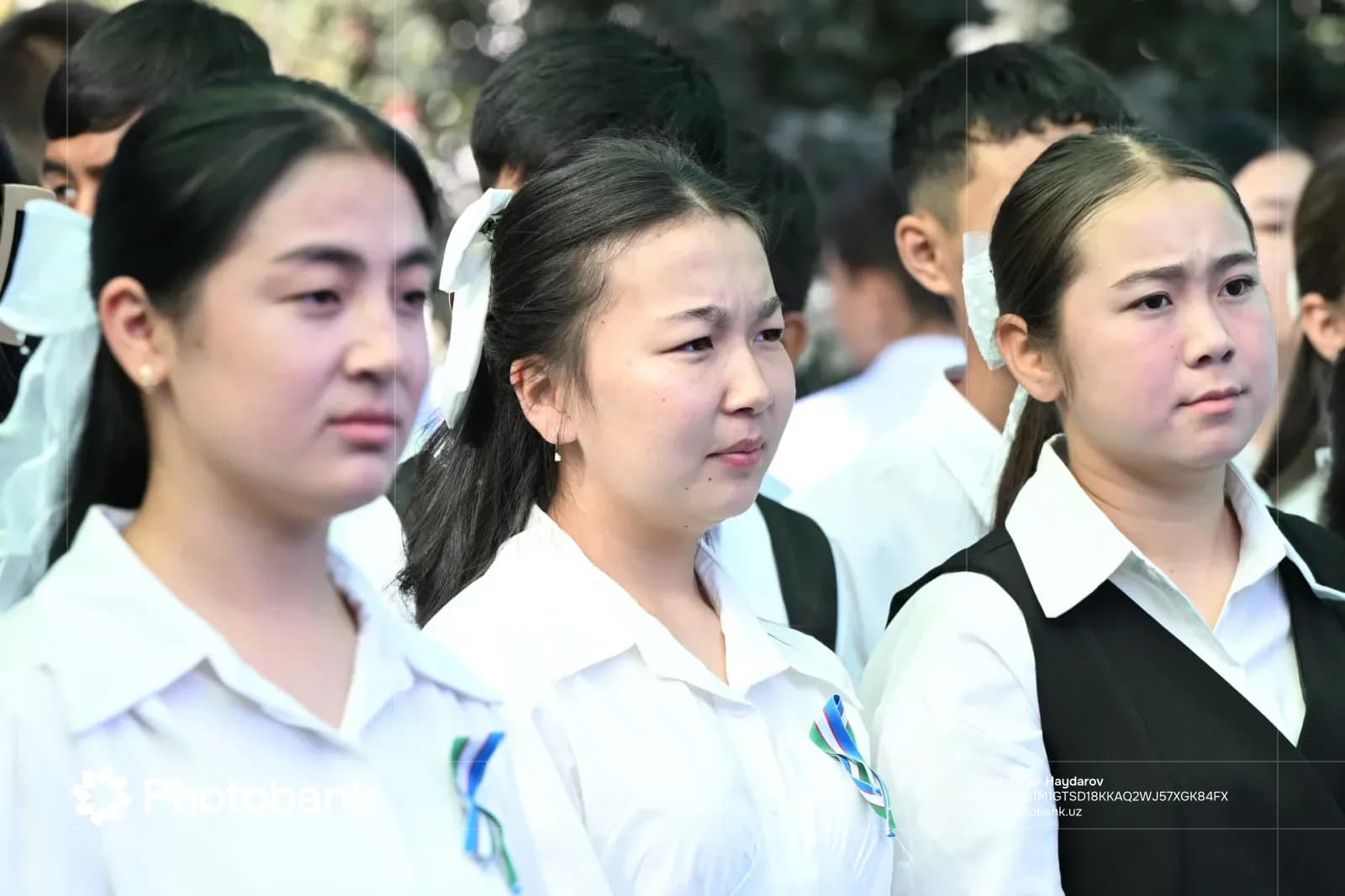 Group of young people gathered outdoors