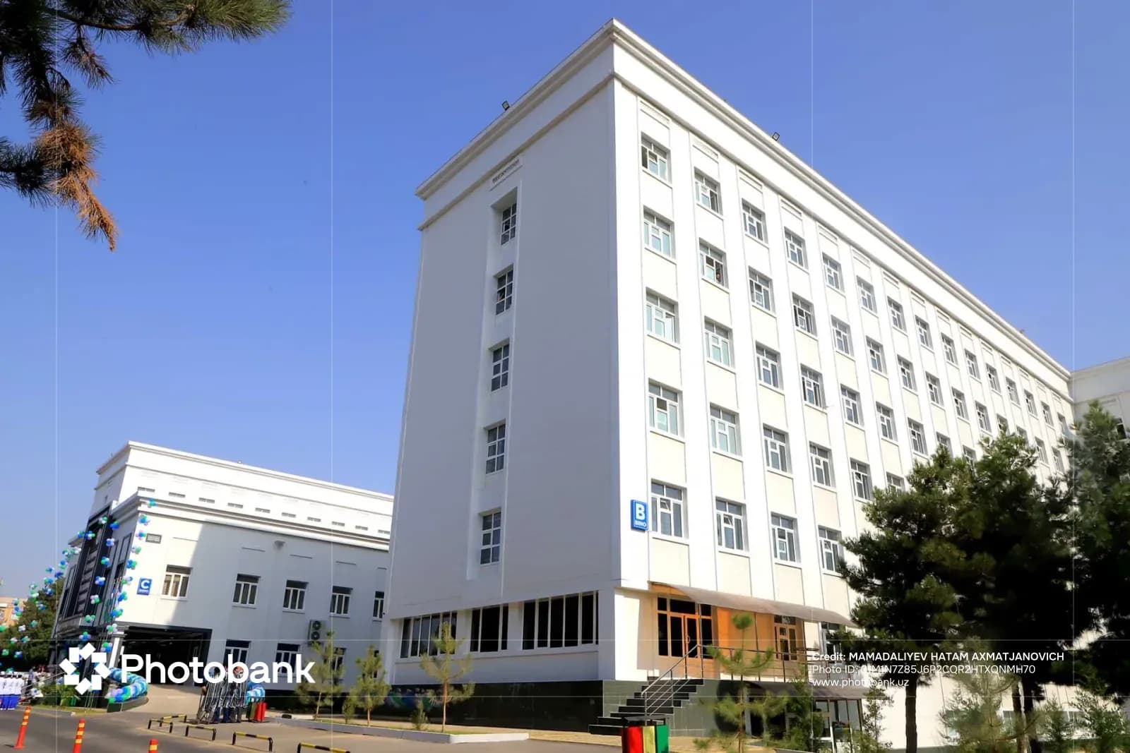 Modern white multi-story building exterior