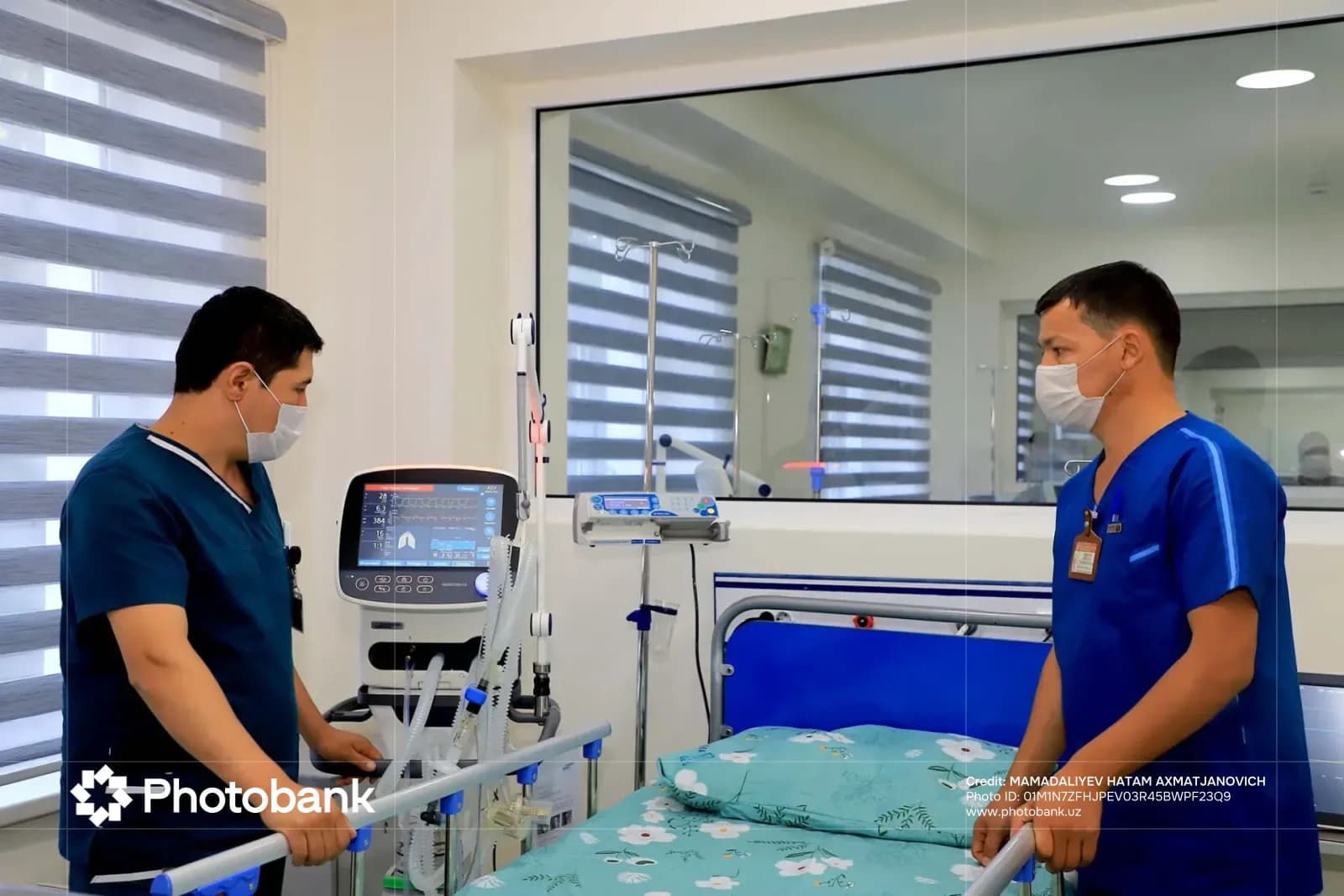 Medical staff in a hospital room
