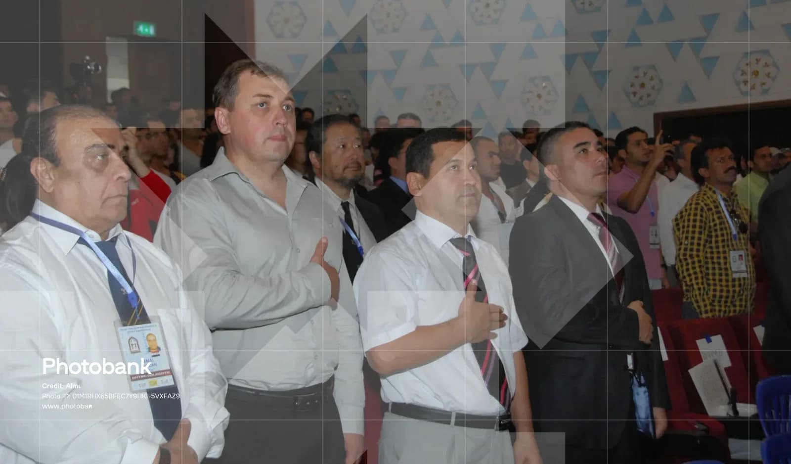 People gathered inside a hall during a public event
