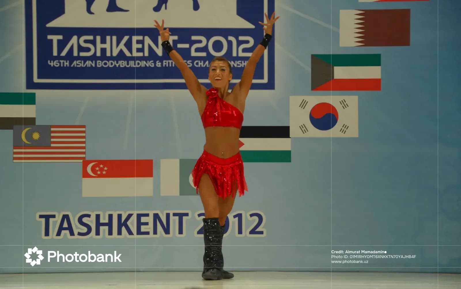 Athlete performing on stage