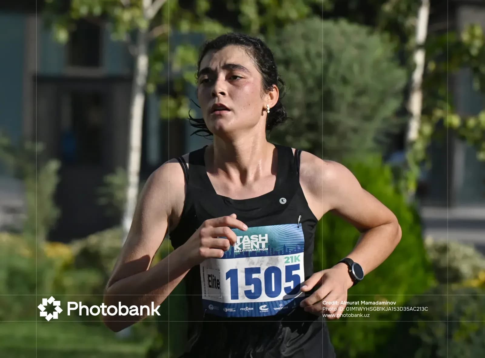 Athlete running in competition