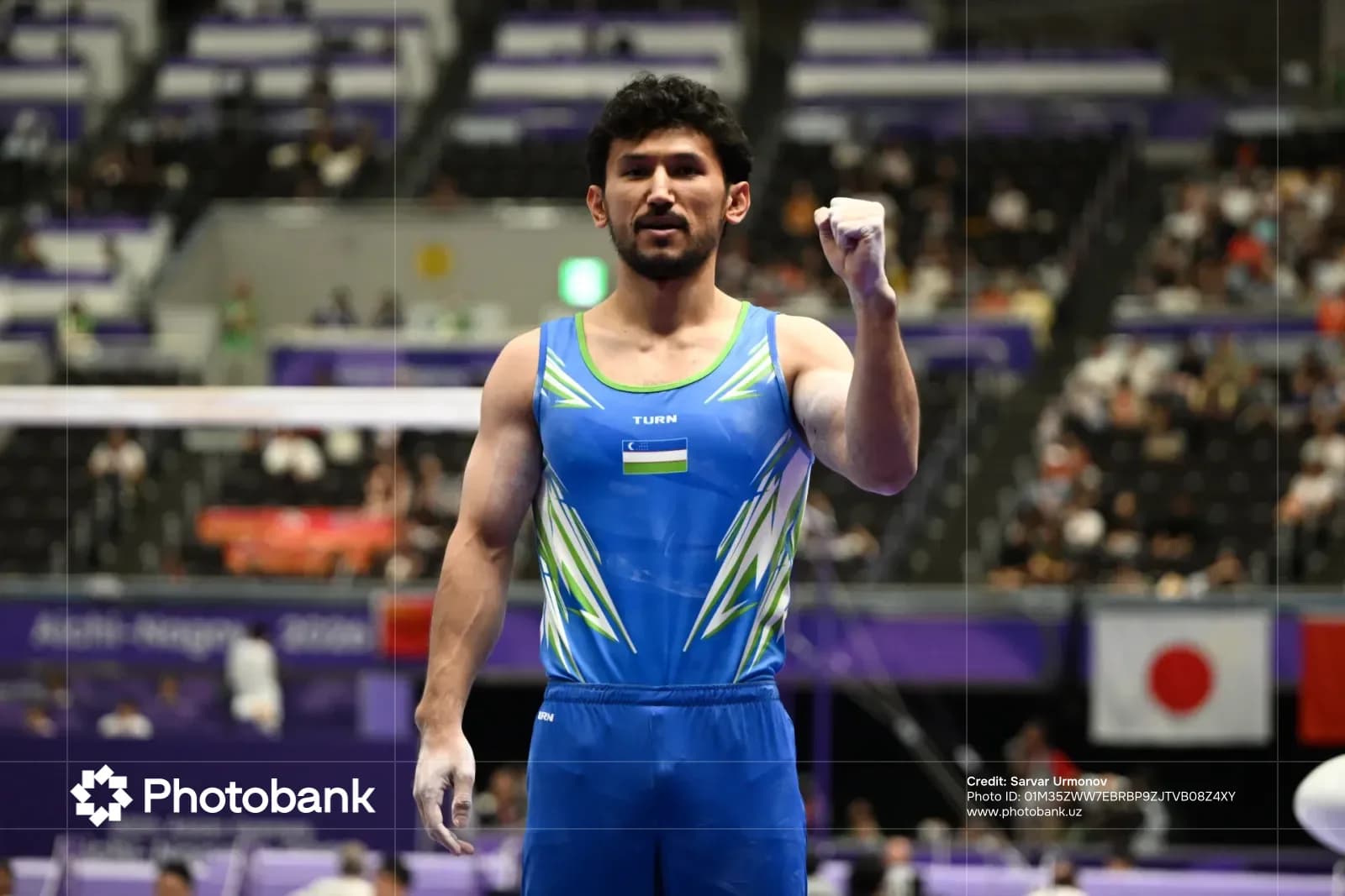 Athlete celebrating victory in sports competition