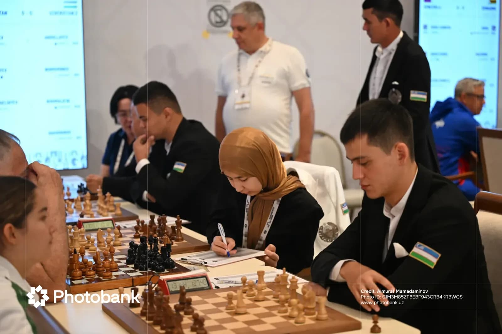 People playing chess at a competition