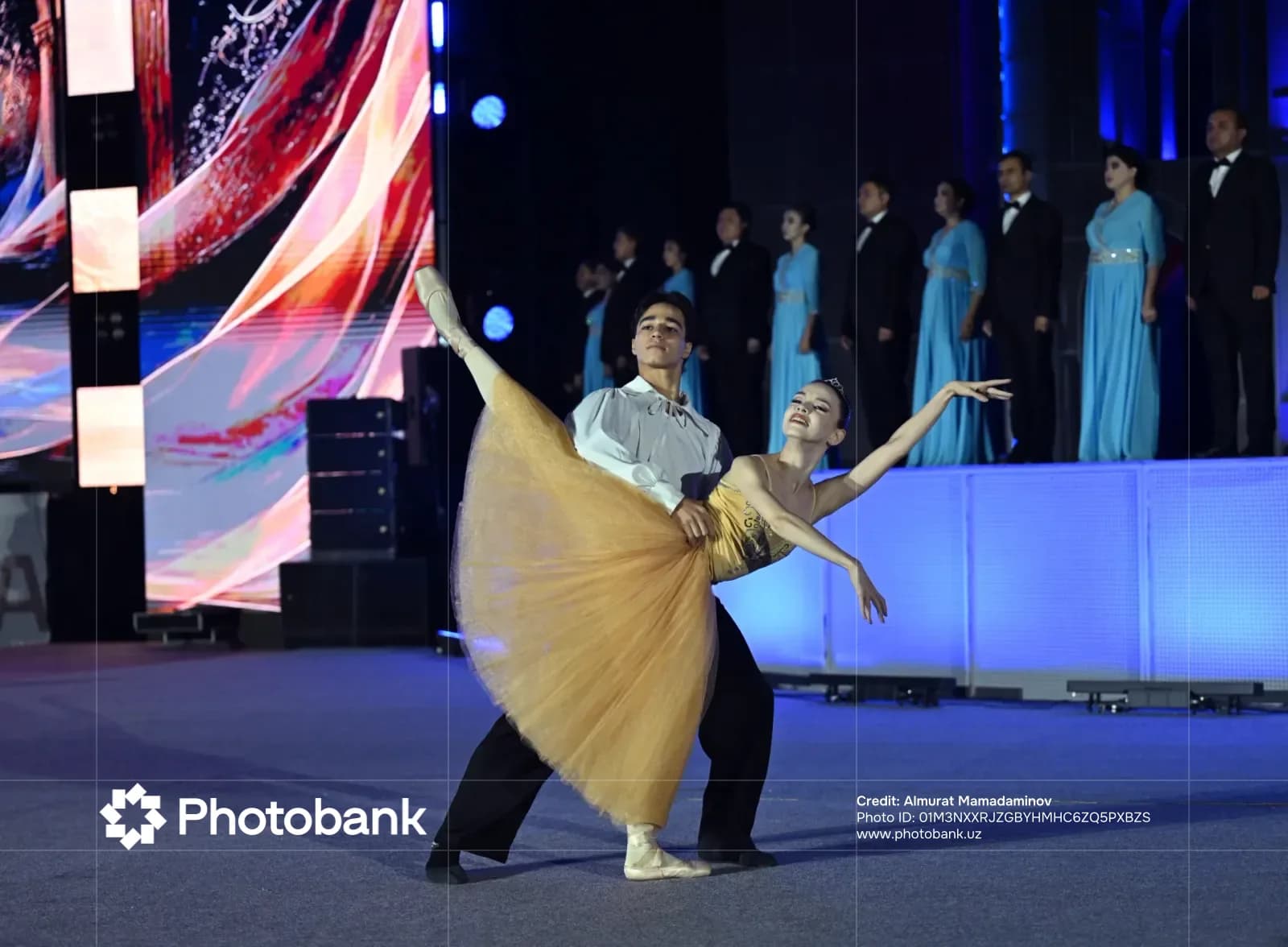 Dancers performing on stage during a performance