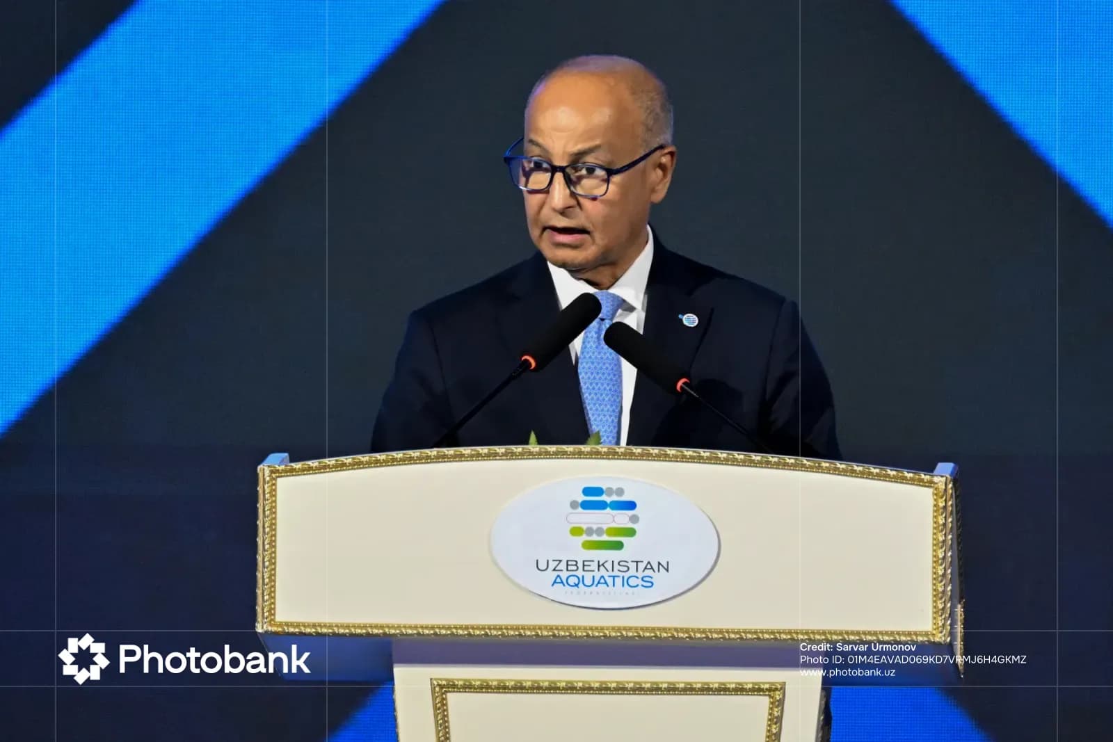Person speaking at podium during event
