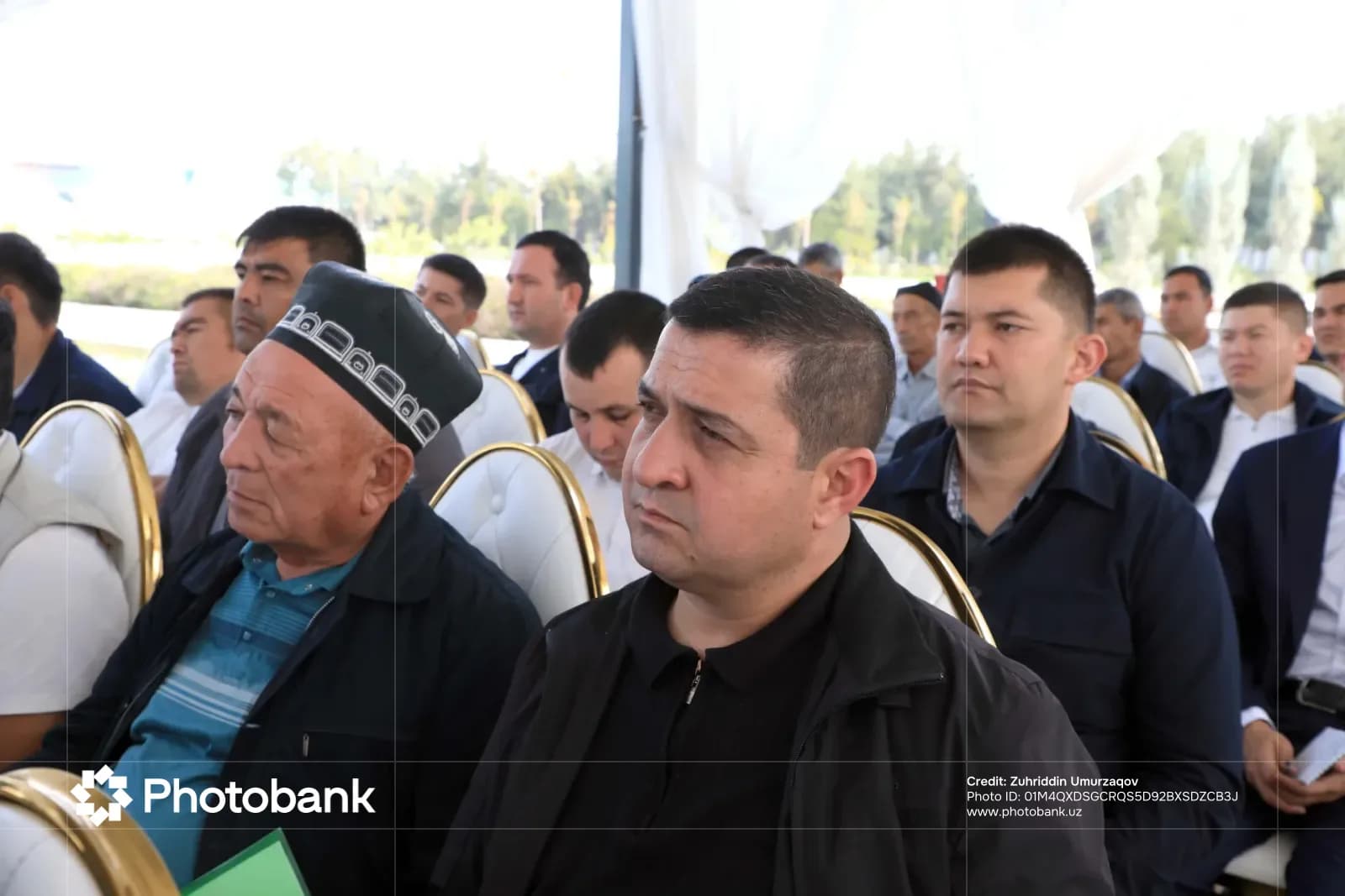 Люди сидят на открытом воздухе