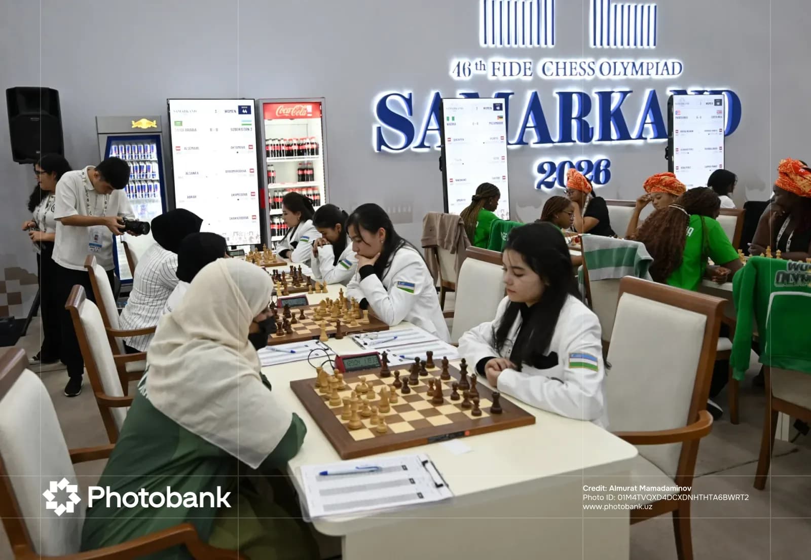 People play chess at a tournament