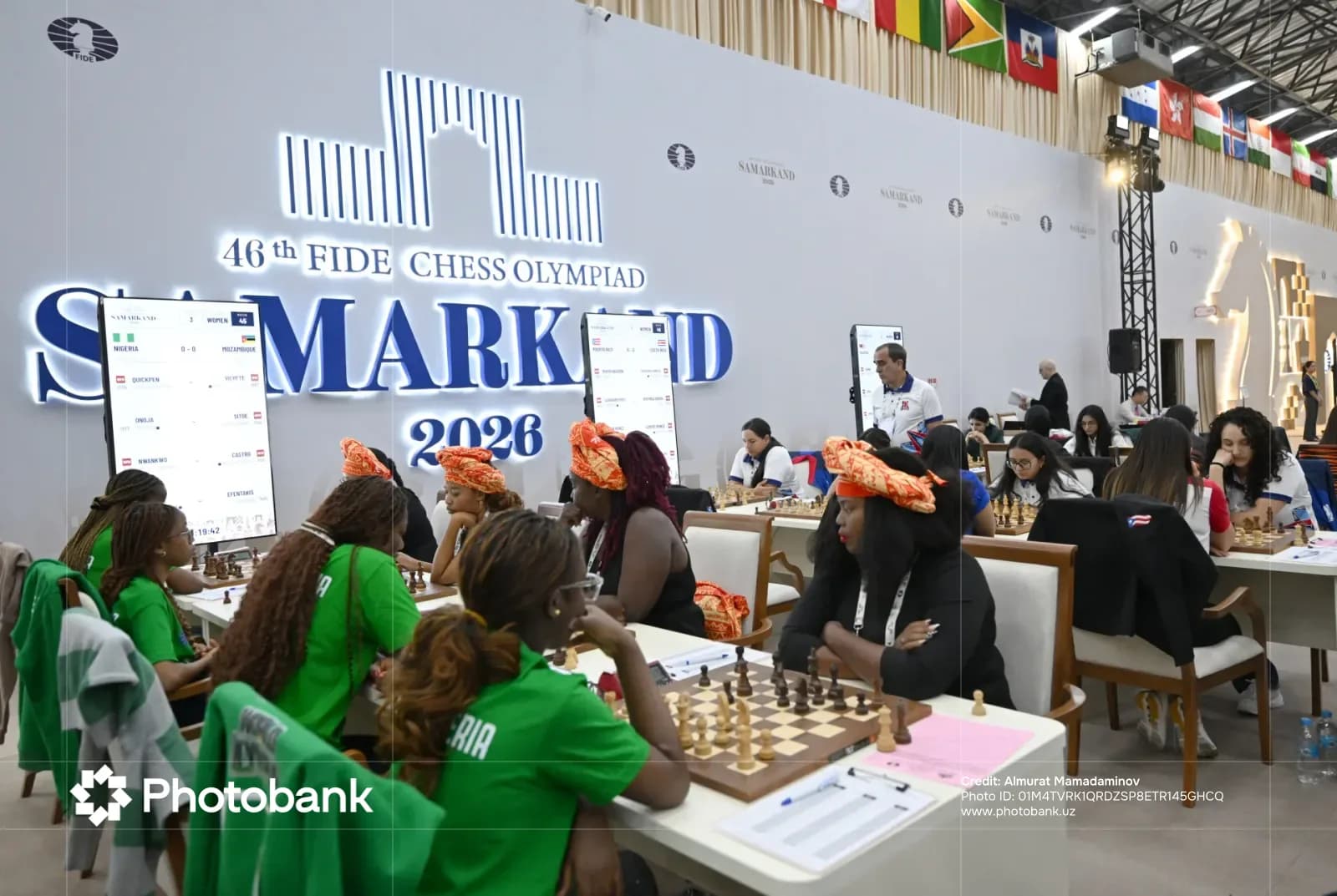 People playing chess at a competition