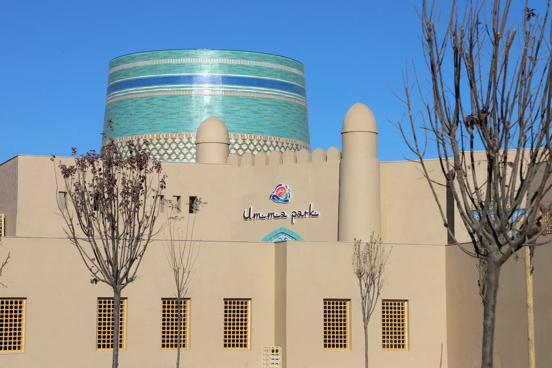 Historic blue minaret stands tall