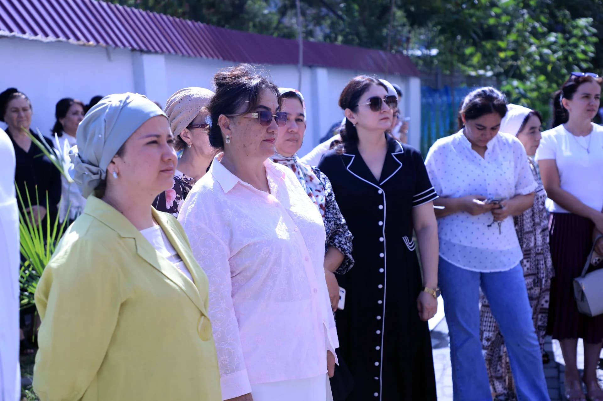 Group of women gathered outdoors