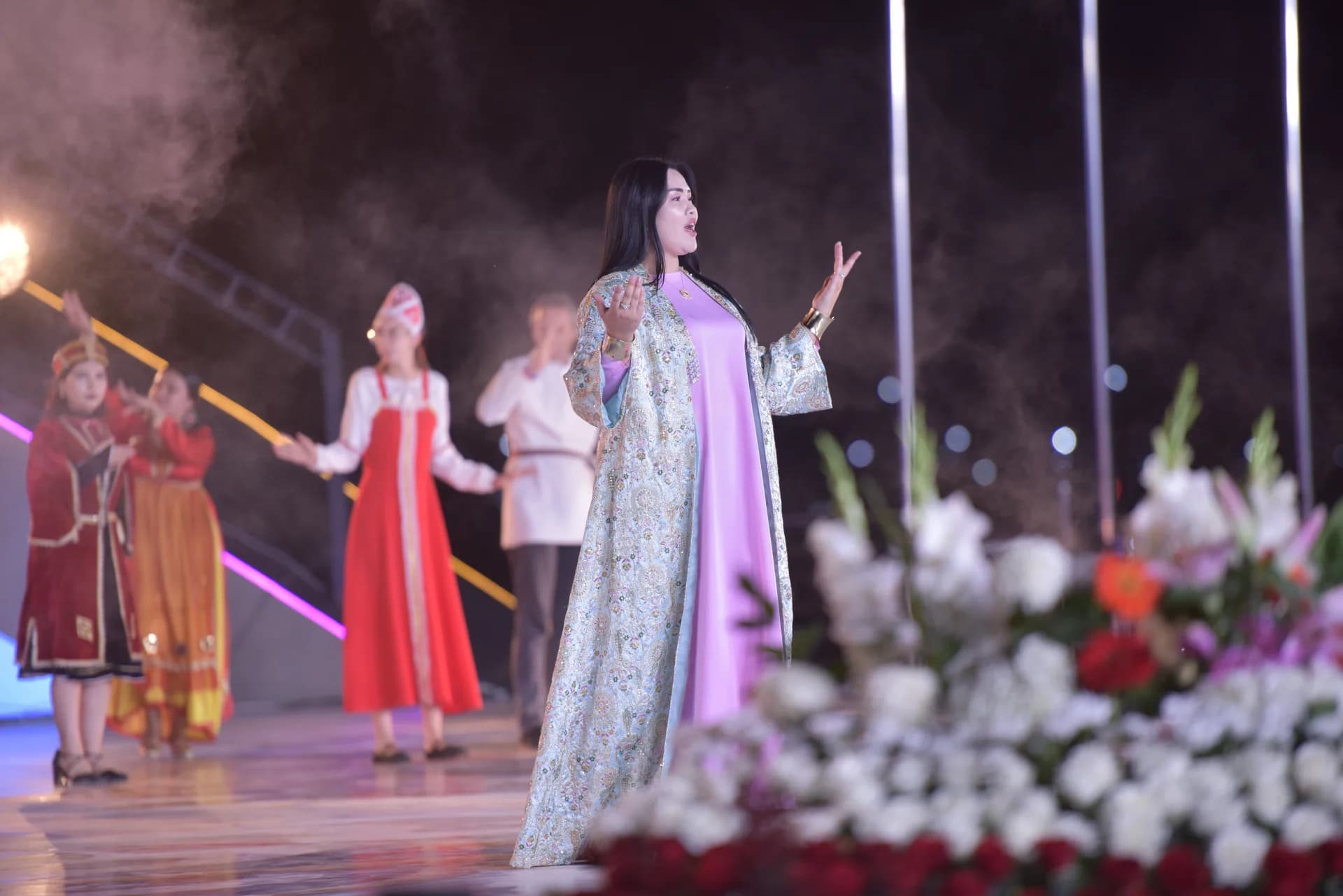 People performing on stage