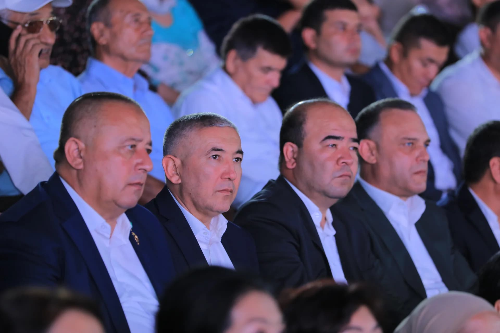 Men attending a public gathering